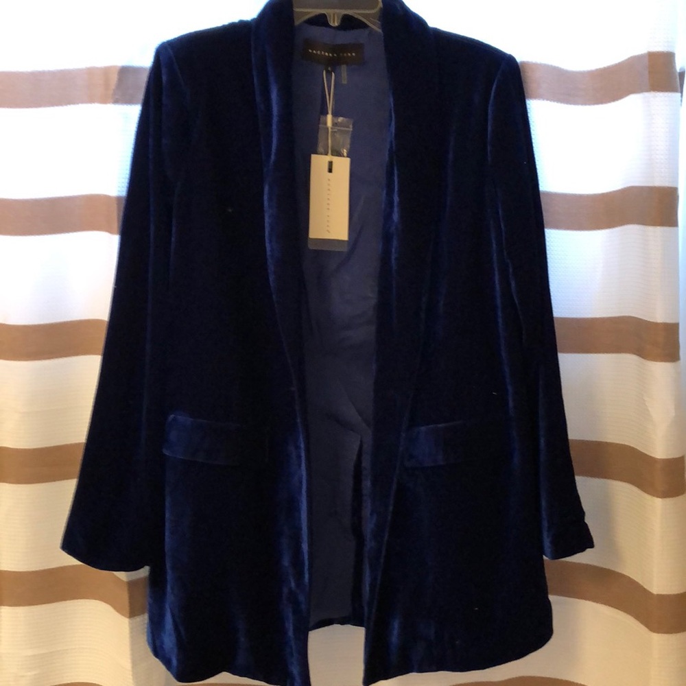 Endless Rose dark blue velvet boyfriend blazer